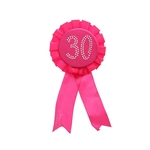 Ficha técnica e caractérísticas do produto 2 X Diamante Brilho Rosa 30th Festa De Aniversário Roseta Fita Acessórios
