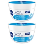 Ficha técnica e caractérísticas do produto 2x nivea creme nutritivo facial com karité 100g rápida absorção e prepara apele para maquiagem