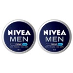 Ficha técnica e caractérísticas do produto 2x Nivea Men Creme 4 em 1 Excelente para Rosto Pós Barba Mãos Corpo 75g