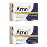 2x Sabonete Antiacne Acnol com Enxofre e Ácido Salicílico Ideal Reduzir Oleosidade da Pele 80g - Arte Nativa