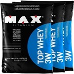 Ficha técnica e caractérísticas do produto 3x Top Whey 3W Refil Max Titanium - BAUNILHA