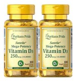 Ficha técnica e caractérísticas do produto 2x Vitamin D3 10.000iu 100 Softgels Puritan´s Pride