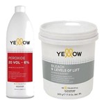 Ficha técnica e caractérísticas do produto Yellow Água Ox Volume 20 + Pó Descolorante Bleach 9 Tons