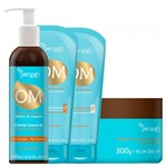 Yenzah O.M Argan Kit - Shampoo + Leave-In + Condicionador + Máscara Hidratante