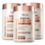 Ficha técnica e caractérísticas do produto Ykas Kit 3 Mascaras Banho de Verniz 1Kg Hidrata Muito - Ykas Professional