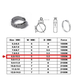 Ficha técnica e caractérísticas do produto 10pcs 8.8-10.5mm Aço Inoxidável Único Ear Braçadeira + Universal Ear Braçadeira Pincer