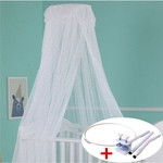 Ficha técnica e caractérísticas do produto Summer Baby Crib Mosquito Net para Lactentes portátil berço dobrável Canopy Netting Protector com Suporte Presente