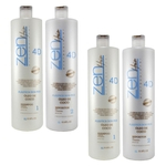 Kit Escova Progressiva Zen Hair coco e queratina 4d 2x1 Litro